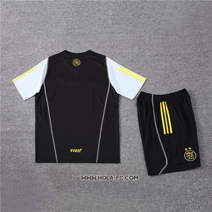 Chandal del Argelia 2023-2024 Manga Corta Negro - Pantalon Corto